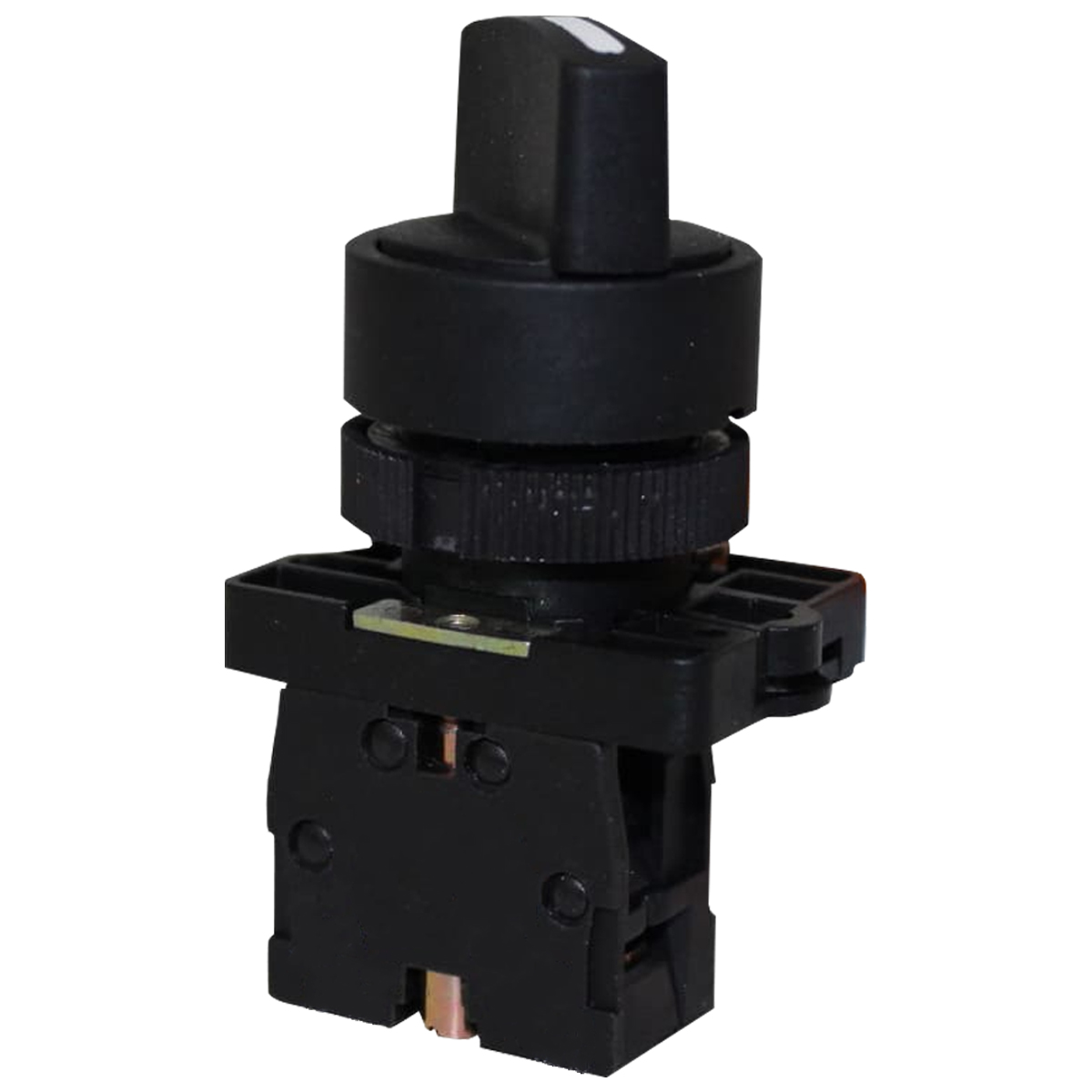 Botão Comutador Knob Curto 2 Posições Fixas 1Na 90G 22Mm Preto Ip40 - Metaltex