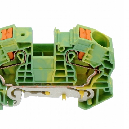 Conector Borne Passagem Terra 2 Conexões 16mm Verde/Amarela PT 16 N-PE - Phoenix