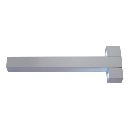 Poste Balizador Quadrado Alumínio 75cm Branco Gu10 Para 2 Lâmpada 7W - Ideal Iluminacao