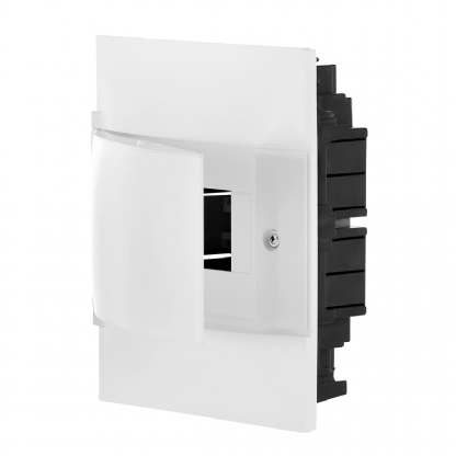Quadro Distribuição Embutir Até 4 Disjuntores Din Practibox Com Porta Branco Sem Barramento - Cemar
