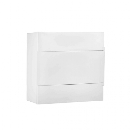 Quadro Distribuição Sobrepor Até 8 Disjuntores Din Practibox Com Porta Branca Sem Barr - Cemar