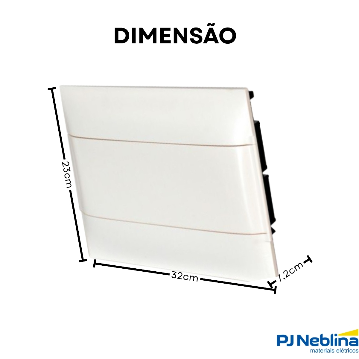 Quadro Distribuição Embutir 328X235X102Mm 12 Disjuntores Branco 135001 - Cemar
