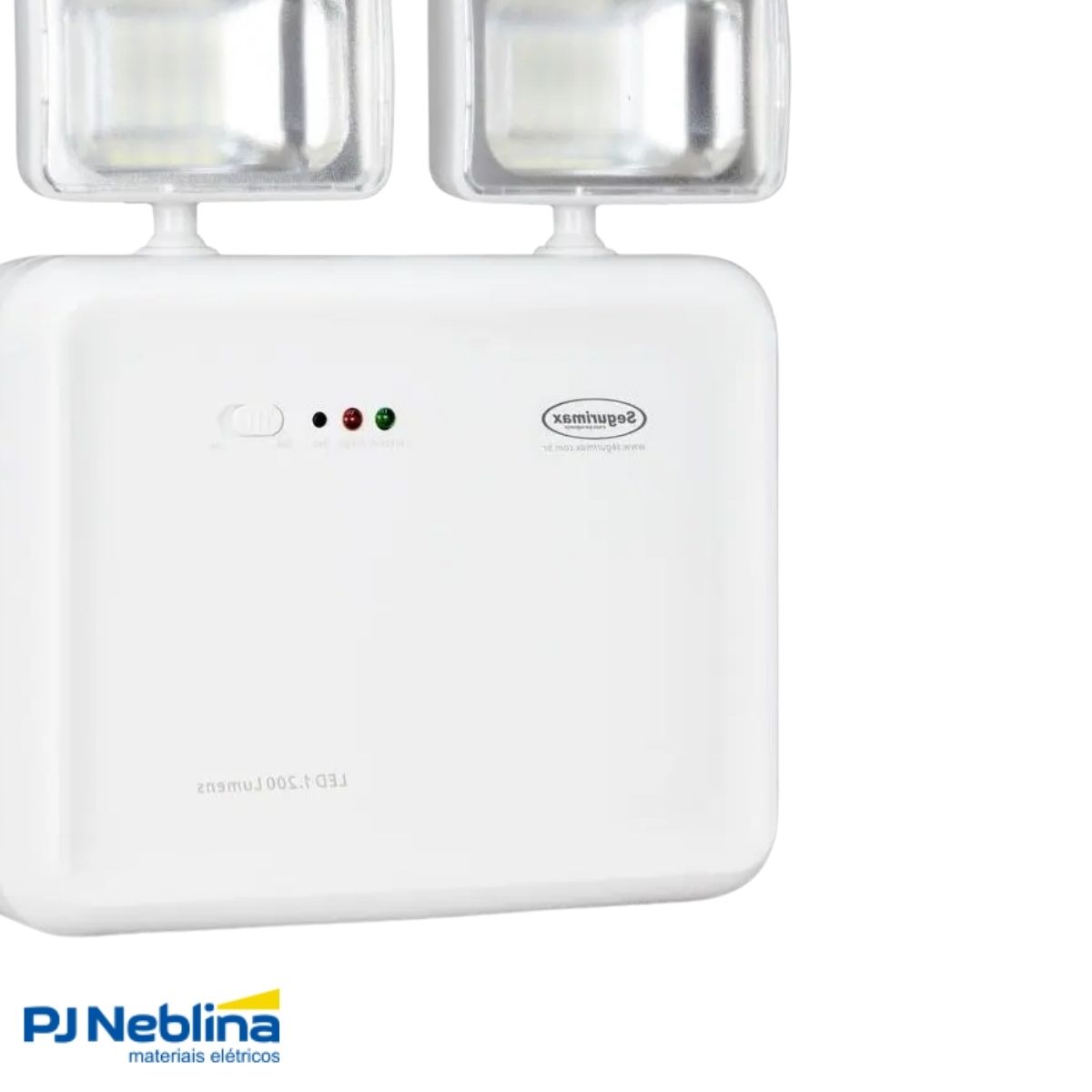 Luminária Emergência Led 2 Faróis Sobrepor 2W Bivolt C/24 Leds 6000K/7000K Branco Frio 1200Lm 3H Ip65 - Segurimax