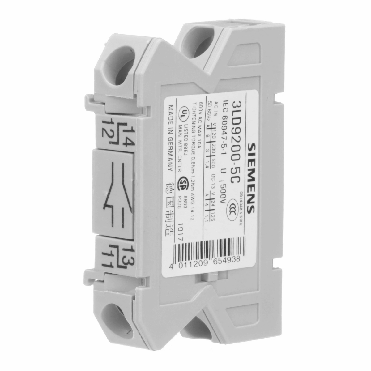 Bloco Contato Auxiliar 1Na/1Nf Para Chave Principal/3LD2 3LD92005C Siemens