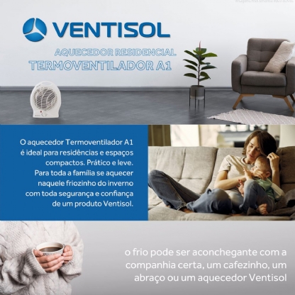 Aquecedor Doméstico 127V A1-01 Premium Branco - Ventisol