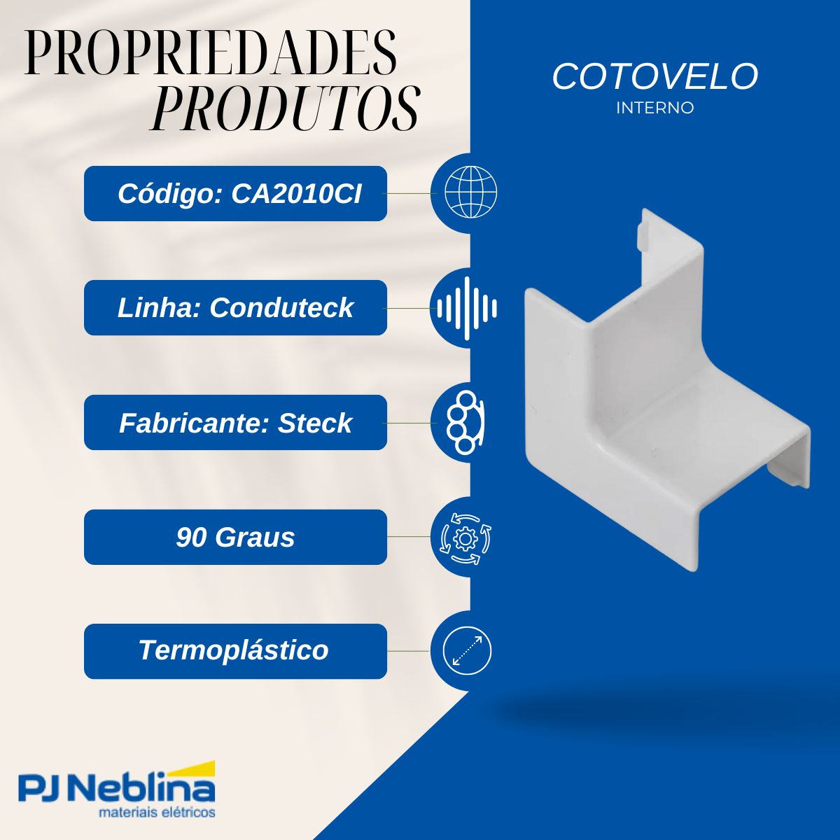 Cotovelo Externo Conduteck 20X10 - Steck