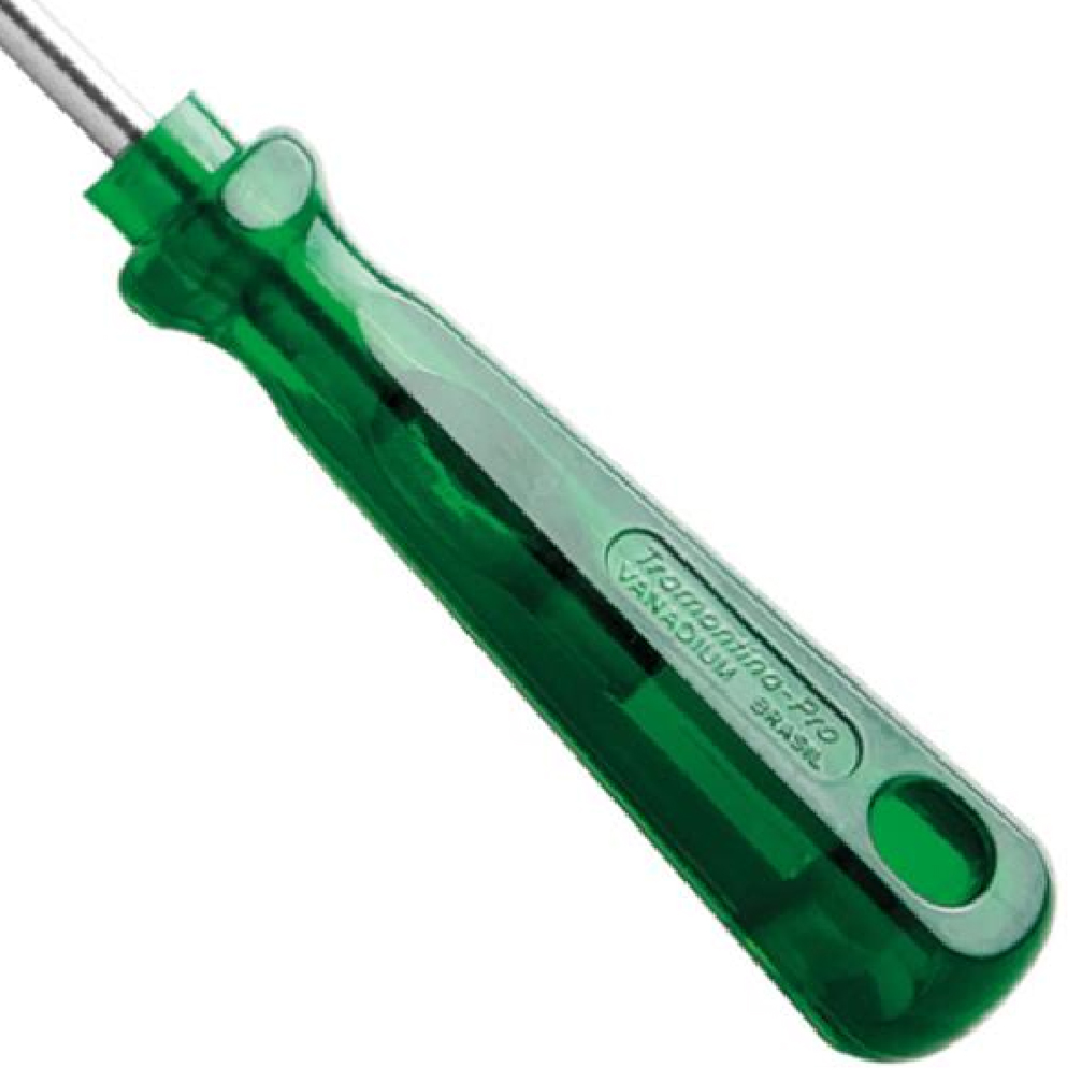 Chave Fenda Simples 1/8 x 4 Polegadas 3x100Mm Cabo Sextavado Verde Magnetizada - Tramontina