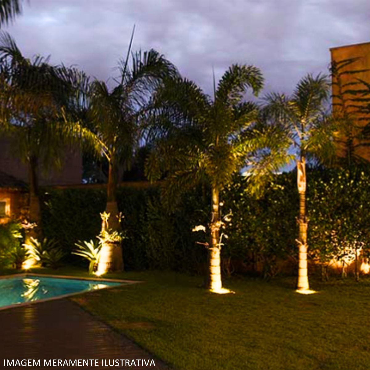 Luminária Solo Embutir Redondo Preto Para Lâmpada Ar70 7W Gu10 Difusor Vidro Temperado LS 207 Maxluz