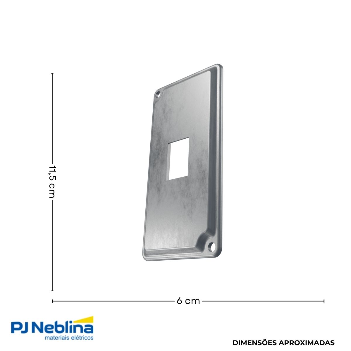 Tampa Condulete 1 Tom Rj11/Rj45 Alumínio 1Pol S/Pintura S/Vedação - Wetzel