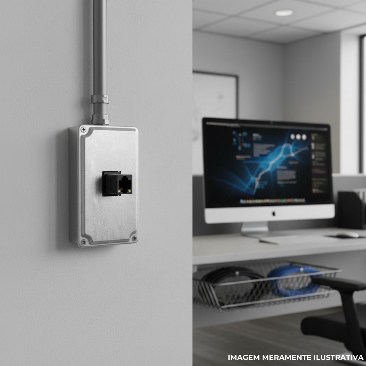 Tampa Condulete 1 Tom Rj11/Rj45 Alumínio 1Pol S/Pintura S/Vedação - Wetzel