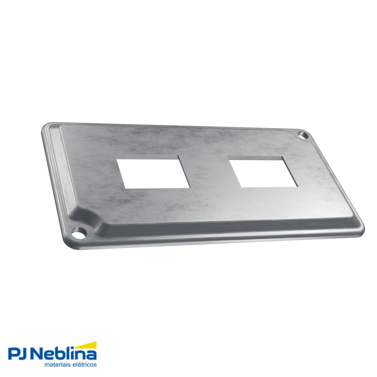 Tampa Condulete 2 Tom Rj11/Rj45 Alumínio 1Pol S/Pintura S/Vedação - Wetzel