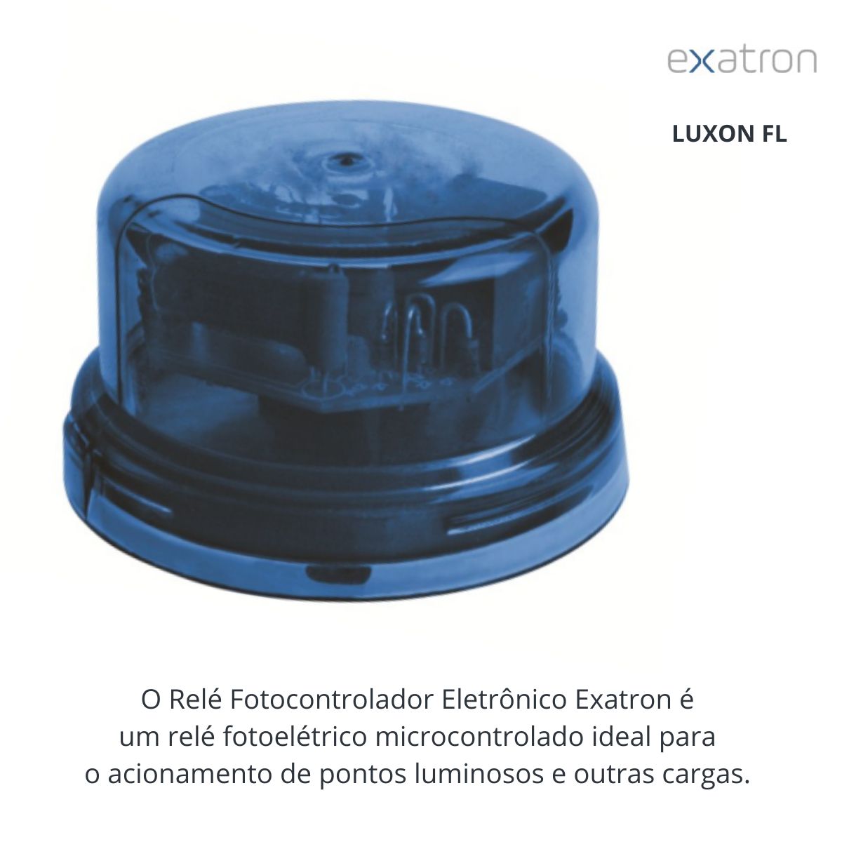 Rele Fotoelétrico 1800Va(1000W) Na 105-305V Terminal Azul LUXONFL Exatron