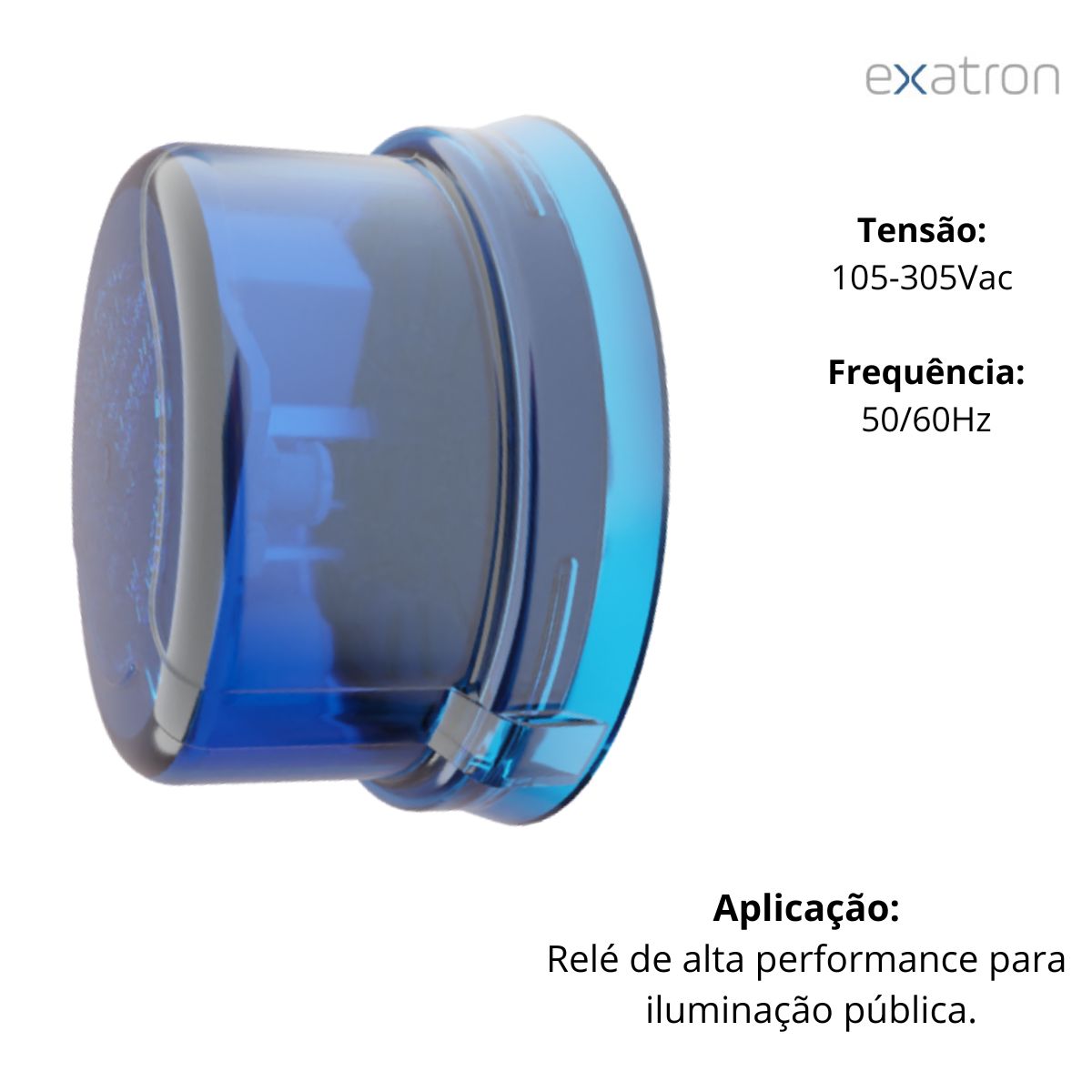 Rele Fotoelétrico 1800Va(1000W) Na 105-305V Terminal Azul LUXONFL Exatron