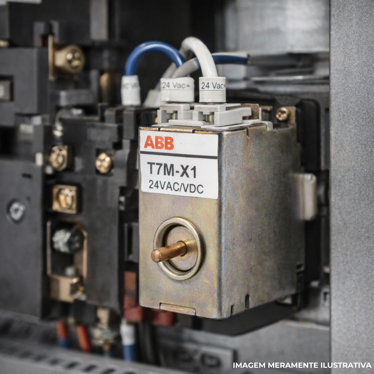 Bobina Fechamento T7M-X1 P/Disjuntor Ext Blocos Direito Conectores 24Vca/Vcc - Abb