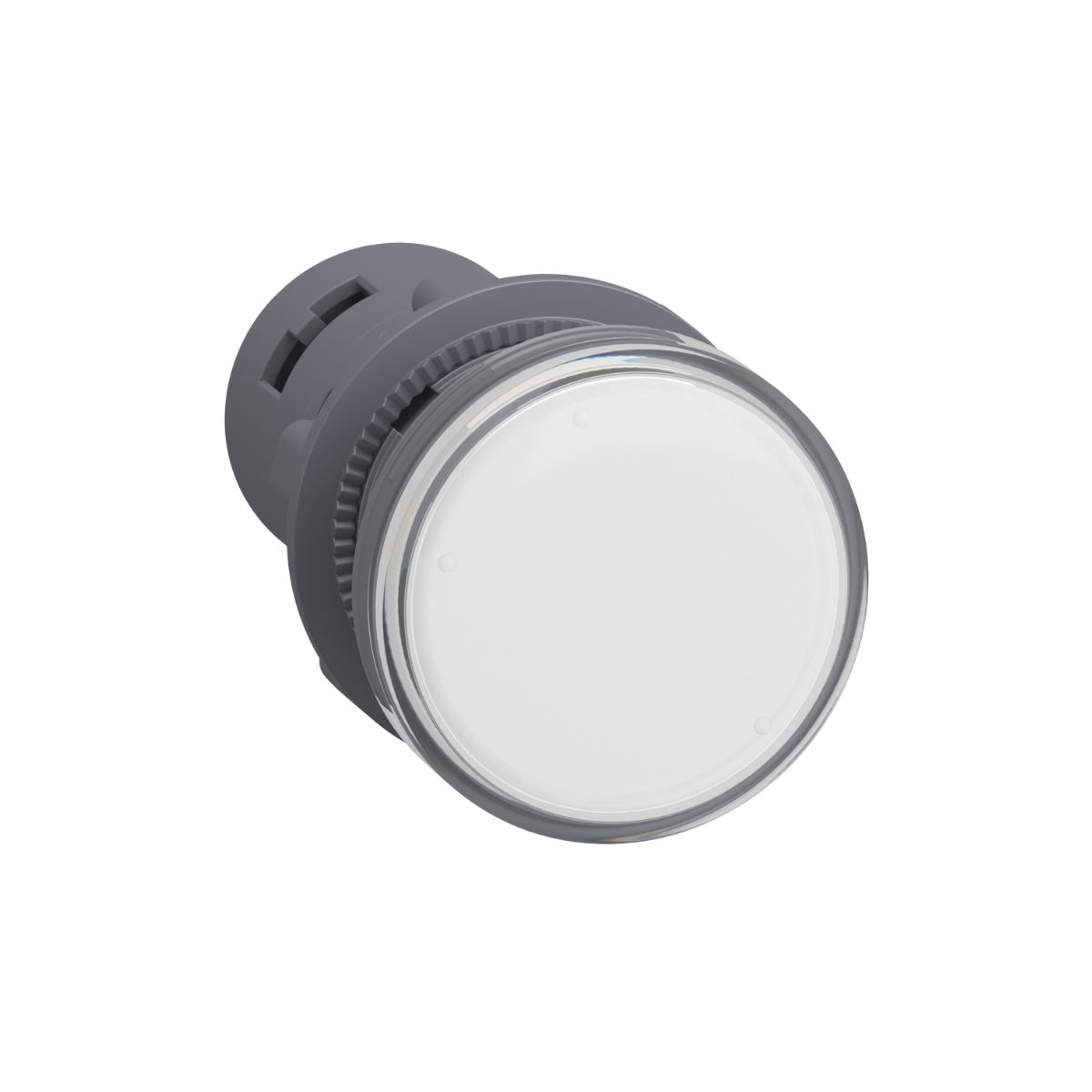 Sinaleiro Monobloco Faceado Redondo 22,5Mm 110Vca/Cc Plástico Led Branco Terminal Parafuso Plástico Preto Ip65 - Schneider