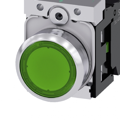 Botão Metal Iluminado 1Na 230V 22mm Vermelho 3SU11560AB401BA0 - Siemens