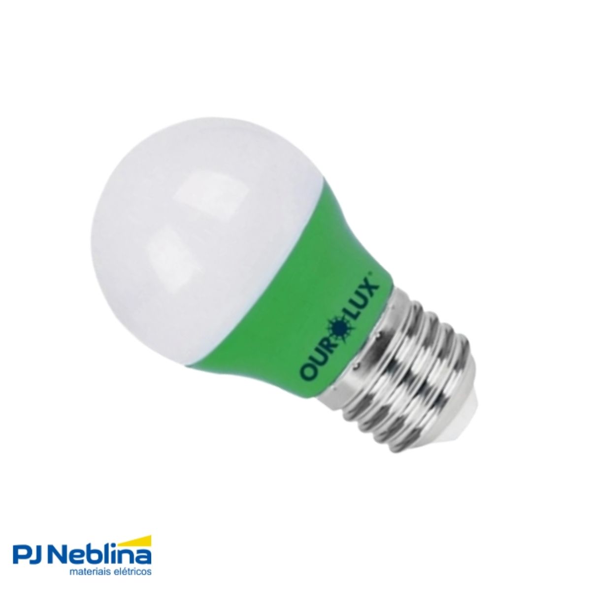 Lâmpada Led Bolinha G45 3W Bivolt E27 Verde - Ourolux