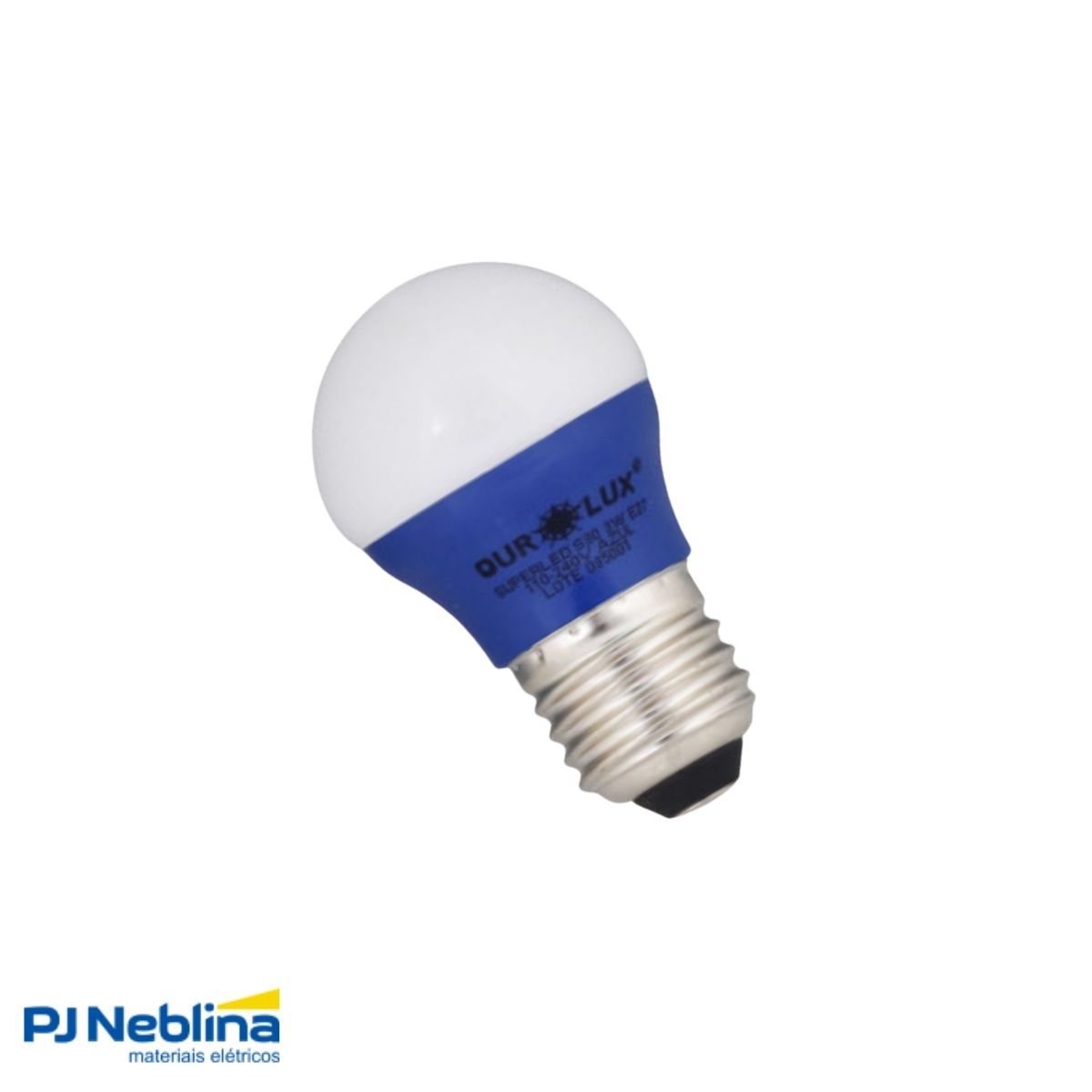 Lampada Led Bolinha G45 3w Bivolt E27 Azul