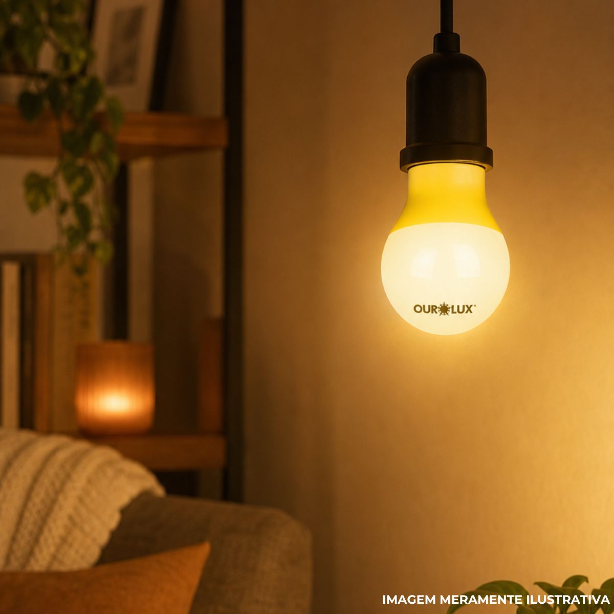 Lampada Led Bolinha G45 3w Bivolt E27 Azul