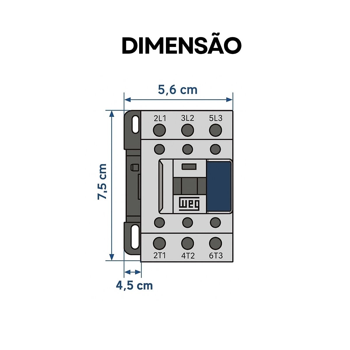 Contator Potencia Tripolar 25A 24V 1Na+1Nf 50/60Hz Weg