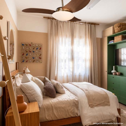 Ventilador Teto 110/127V 130W 3 Pás Solano Cobre - Tron Ventiladores