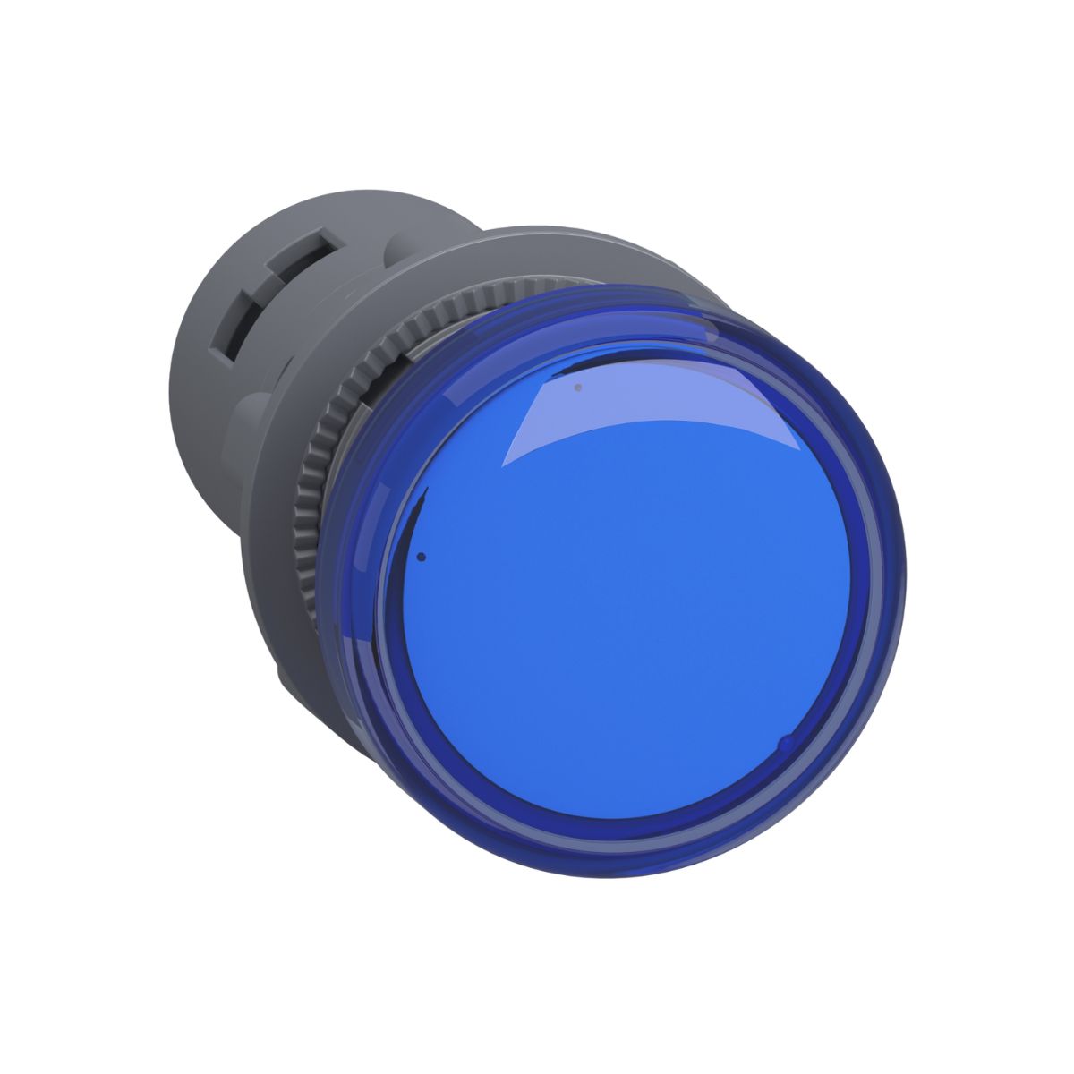 Sinaleiro Monobloco Faceado Redondo 22Mm 220Vcc Plástico Led Azul Terminal Parafuso Plástico Preto Ip65 - Schneider