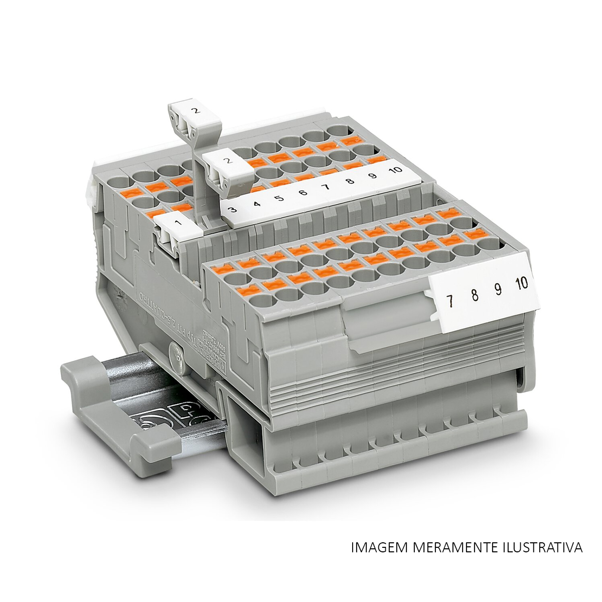 Conector Borne Passagem 4 Conexões 2,50Mm 800V Cinza Poliamida 24A Push-In - Phoenix