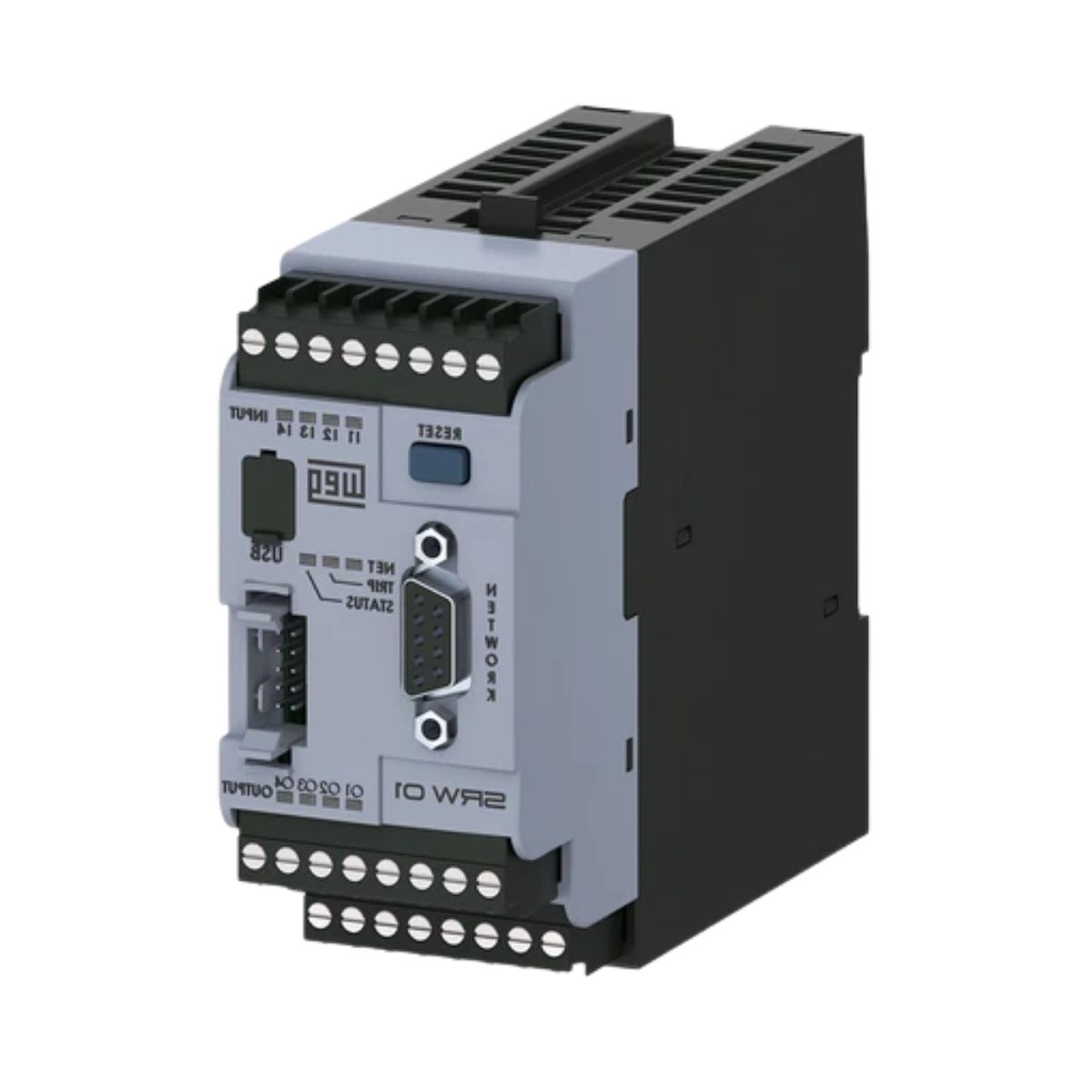 Relé Inteligente Devicenet Gerenciar Motor Entrada 4 Dig 24Vcc-6 Ethernet Prot Els Sensor Fuga Terra 110-240Vca/Cc - Weg