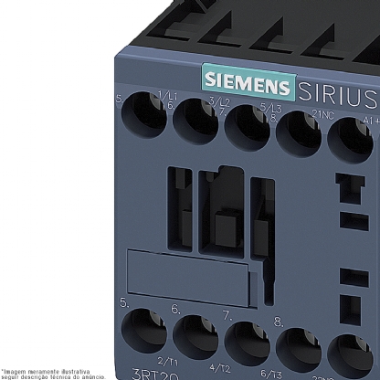 Contator Potência Tripolar 7A 24Vcc 1Nf 3RT20151BB42 - Siemens
