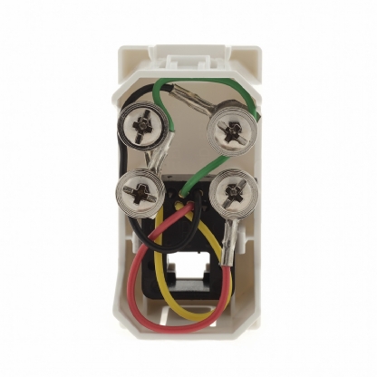 Módulo Tomada Telefone RJ11 4 Fios Branco - Pialplus+