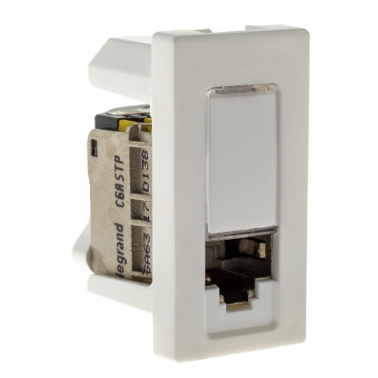 Módulo Tomada Rede RJ45 Cat6A Branco - Pialplus+