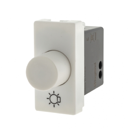 Módulo Variador Luminosidade Dimmer Rotativo 300/600W Bivolt Branco - Pialplus+