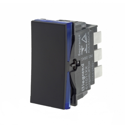 Módulo Interruptor Paralelo 10A Preto - Pialplus+