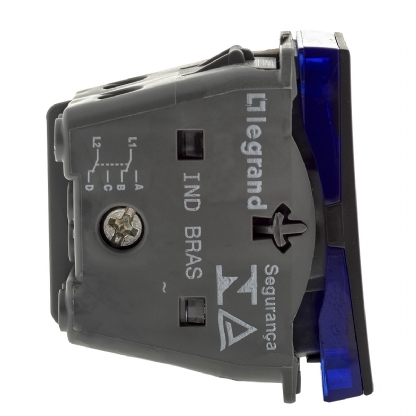 Módulo Interruptor Bipolar Paralelo 10A Preto - Pialplus+