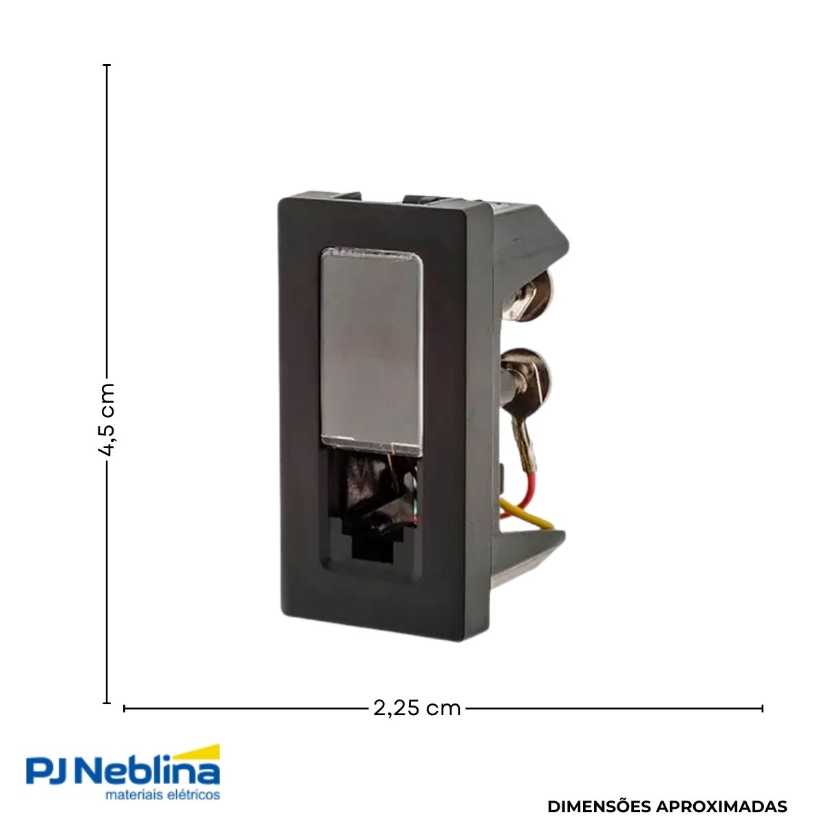 Modulo Tomada Telefone Rj11 (4 Fios) 1 Mod Pt Pialplus+