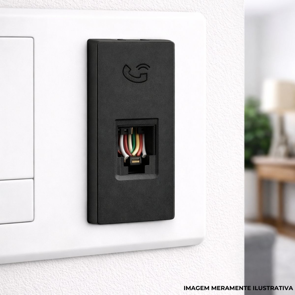 Modulo Tomada Telefone Rj11 (4 Fios) 1 Mod Pt Pialplus+