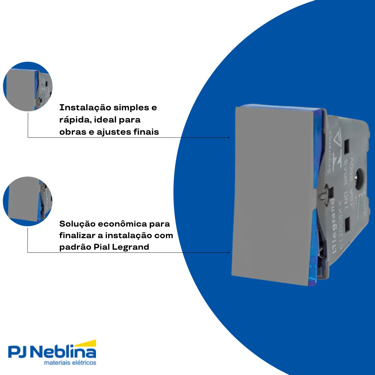 Modulo Interruptor Bipolar Paralelo 1 Mod 10a 250v Cz Pialpl