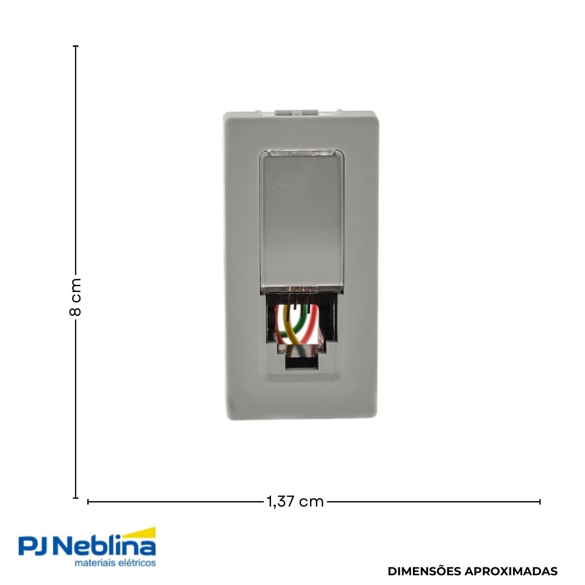 Modulo Tomada Telefone Rj11 (4 Fios) 1 Mod Cz Pialplus+