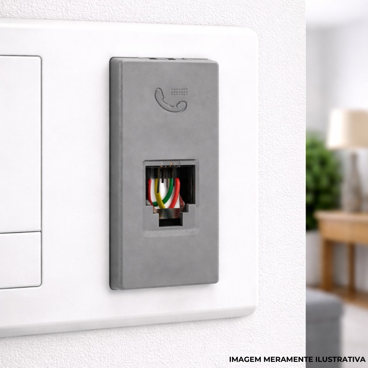 Modulo Tomada Telefone Rj11 (4 Fios) 1 Mod Cz Pialplus+