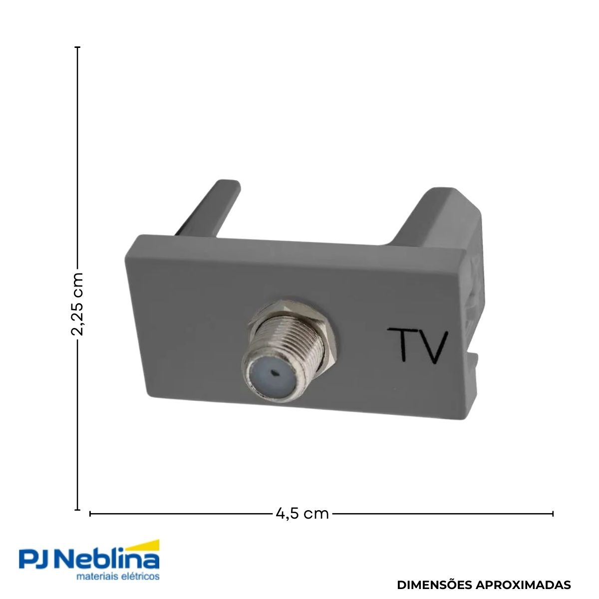 Modulo Tomada Antena Tv Coaxial 1 Mod Cz Pialplus+