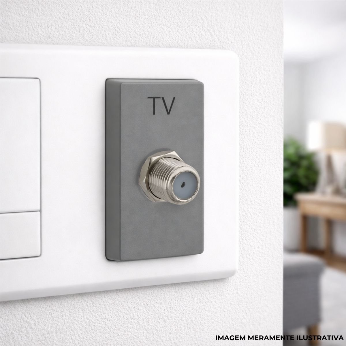 Modulo Tomada Antena Tv Coaxial 1 Mod Cz Pialplus+