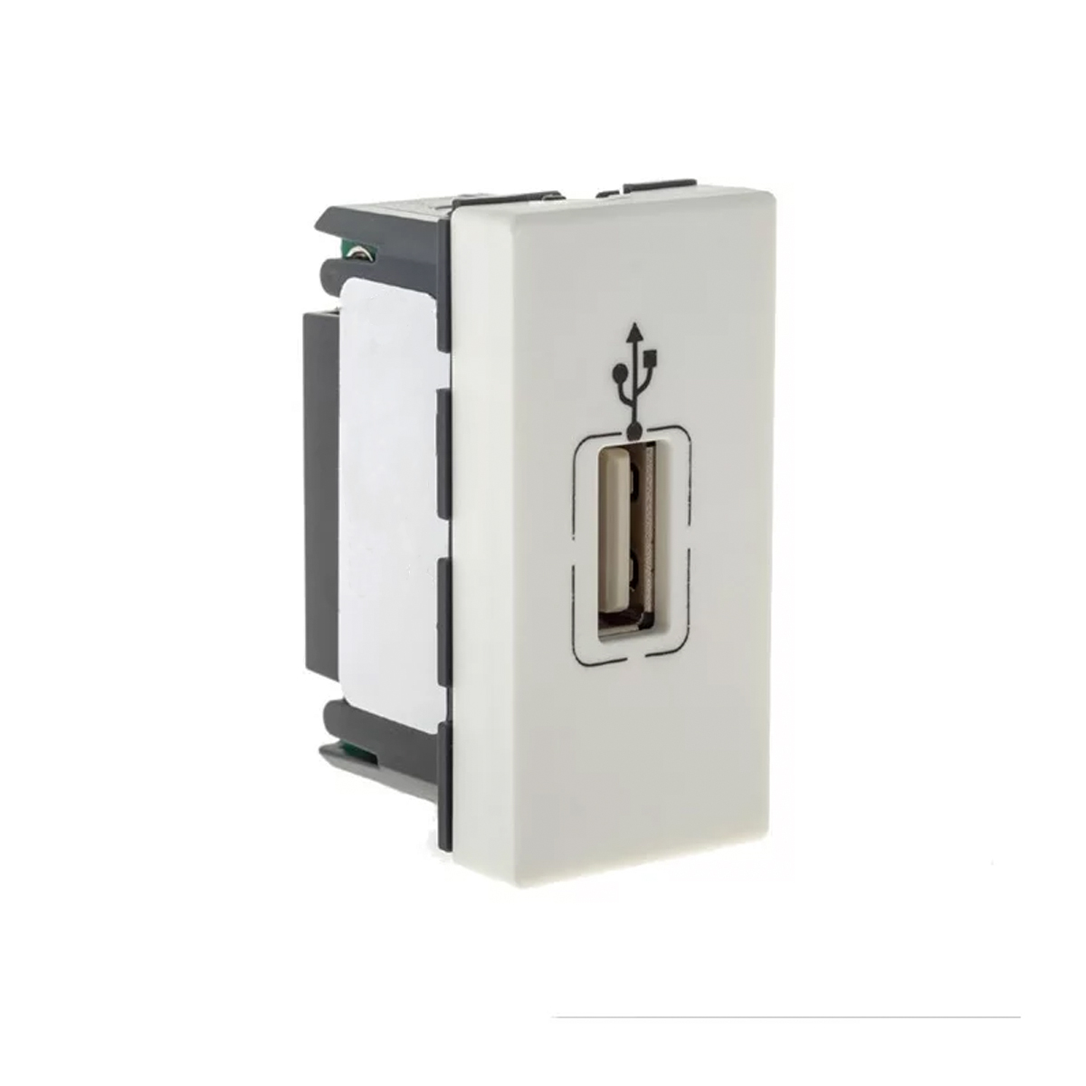 Módulo Tomada Dados 1 Entrada Usb 1 Módulo Branco Pialplus+ 615091bc - Pial