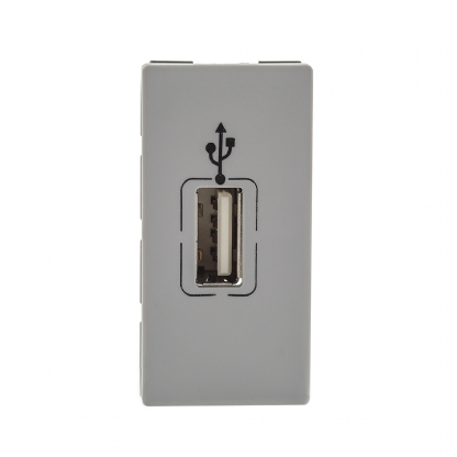 Módulo Tomada Usb Dados Cinza - Pialplus+