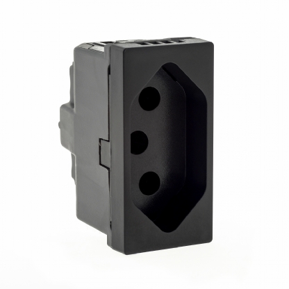 Módulo Tomada 20A Preto - Pialplus+