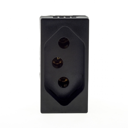 Módulo Tomada 20A Preto - Pialplus+