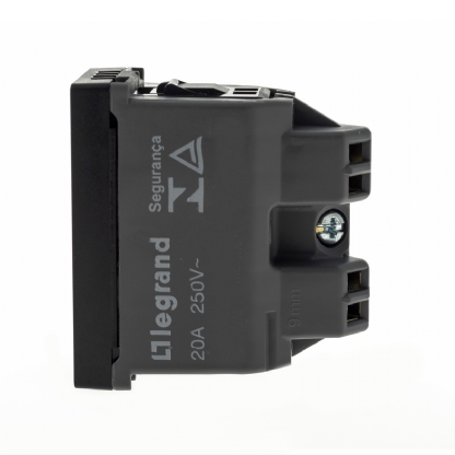 Módulo Tomada 20A Preto - Pialplus+