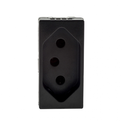 Módulo Tomada 10A Preto - Pialplus+