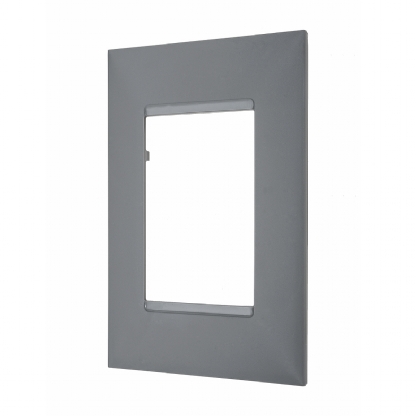 Placa Acabamento 3 Postos Horizontal 4x2 Cinza - Pialplus+