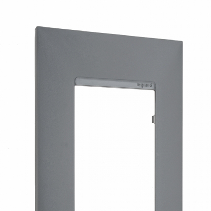 Placa Acabamento 3 Postos Horizontal 4x2 Cinza - Pialplus+