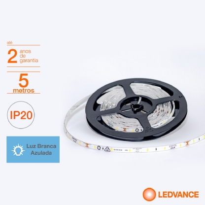 Fita De Led LED 4,8W/M 12Vcc Luz Branca 6500K Rolo Com 5 Metros - Osram/Ledvance
